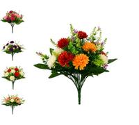 Mr. Barry’s Bouquet de 16,1 pouces de Fleurs Artificielles pour Cimetière - Fleurs de Mémorial en Chrysanthème Résistantes aux UV avec Tiges Filées pour Tombes, Funérailles et Affichages de Jardin