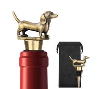 MR.BARWARE Cadeau parfait teckel, bouchon de vin mignon teckel, décoration teckel, cadeau d'anniversaire, cadeau de vin pour les amateurs de teckels, bouchon de vin pour vin champagne