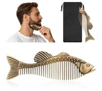 MR.BARWARE Peigne à barbe pour perche, excellent cadeau de qualité supérieure pour les pêcheurs, hommes, cadeaux de Noël pour pêcheur, papa, grand-père, père