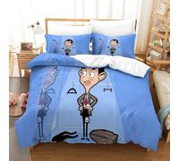 Mr. Bean Ensemble De Literie Imprim¿¿ En D Parure De Lit Housse De Couette Cartoon,Sets De Housse Couette En Microfibre,Doux Et Confortable Single£¿Xcm£©
