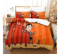Mr. Bean Ensemble De Literie Imprim¿¿ En D Parure De Lit Housse De Couette Cartoon,Sets De Housse Couette En Microfibre,Doux Et Confortable Single£¿Xcm£©