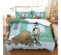 Mr. Bean Ensemble De Literie Imprim¿¿ En D Parure De Lit Housse De Couette Cartoon,Sets De Housse Couette En Microfibre,Doux Et Confortable King£¿Xcm£©