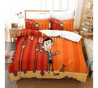 Mr. Bean Ensemble De Literie ¿¿ Motif Imprim¿¿ En D Housse De Couette ¿¿ Th¿¿Me Ultra Douce Ensemble De Pi¿¿Ces Avec Taie D'oreiller ¿¿ Fermeture ¿¿Clair Ca