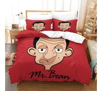 Mr. Bean Housse De Couette D Imprim¿¿ Cartoon - Parure De Lit Microfibreavec Fermeture ¿¿Clair, Housse Couette Imprim¿¿ Avec Taies D'oreiller Double£¿Xcm£©