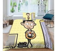 Mr. Bean Impression En D Parure De Couette Avec Fermeture Eclair Housse De Couette Respirante¿Pour Tout Le Monde¿Movie Comics Animation Housse De Coue
