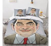 Mr. Bean Impression En D Parure De Couette Avec Fermeture Eclair Housse De Couette Respirante¿Pour Tout Le Monde¿Movie Comics Animation Housse