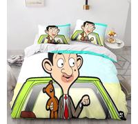 Mr. Bean Impression En D Parure De Couette Avec Fermeture Eclair Housse De Couette Respirante¿Pour Tout Le Monde¿Movie Comics Animation Housse De Coue