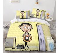 Mr. Bean Impression En D Parure De Couette Avec Fermeture Eclair Housse De Couette Respirante¿Pour Tout Le Monde¿Movie Comics Animation Housse De Coue