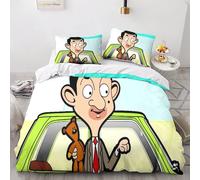 Mr. Bean Impression En D Parure De Couette Avec Fermeture Eclair Housse De Couette Respirante¿Pour Tout Le Monde¿Movie Comics Animation Housse
