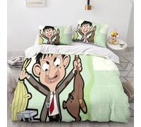 Mr. Bean Impression En D Parure De Couette Avec Fermeture Eclair Housse De Couette Respirante¿Pour Tout Le Monde¿Movie Comics Animation Housse