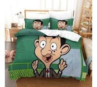 Mr. Bean Parure De Lit Imprim¿¿E En D Pi¿¿Ces, Housse De Couette En Polycoton Douce Et Confortable, Avec Housse De Couette ¿¿ Fermeture ¿¿Clair Dissimul¿¿