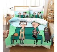 Mr. Bean Parure De Lit Imprim¿¿E En D Pi¿¿Ces, Housse De Couette En Polycoton Douce Et Confortable, Avec Housse De Couette ¿¿ Fermeture ¿¿Clair Dissimul¿¿