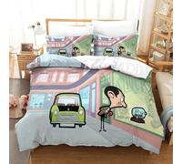 Mr. Bean Parure De Lit Pi¿¿Ces Pour Cartoon Impression D Housse De Couette En Microfibre Avec Taies Single£¿Xcm£©