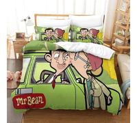 Mr. Bean Parure De Lit Pi¿¿Ces Pour Cartoon Impression D Housse De Couette En Microfibre Avec Taies Single£¿Xcm£©