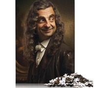 Mr. Bean Portrait Puzzles 1000 Pieces Cadeau Unique Jeu Éducatif Défi Jouet À De Qualité Supérieure Peinture Art pour Adultes Enfants 1000pcs (38x26cm)