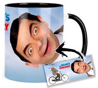 Mr. Bean's Holiday Rowan Tasse Ceramique Intérieure et Poignée Noire Mug