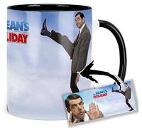 Mr. Bean's Holiday Rowan Tasse Ceramique Intérieure et Poignée Noire Mug