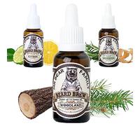 Mr Bear Family Huile barbe Hommes - Boisé - Entretient la barbe - Huile pour pousse de la barbe hydratante à l’huile de jojoba & d’Argan - Huile à barbe Hommes - Soin barbe hydratant Hommes 30 ml