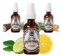 Mr Bear Family Huile barbe Hommes - Citron - Entretient la barbe - Huile pour pousse de la barbe hydratante à l’huile de Jojoba & d’Argan - Huile à barbe Hommes - Soin barbe hydratant Homme 60 ml