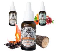 Mr Bear Family Huile barbe Hommes - Wildfire - Entretient la barbe - Huile pour pousse de la barbe hydratante à l’huile de jojoba & d’Argan- Soin barbe hydratant Hommes 30 ml