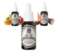 Mr Bear Family Huile Barbe Unscented - Entretient et Hydrate la Barbe - Huile pour Pousse avec Jojoba & Argan - Soin Hydratant Hommes 30 ml