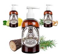 Mr Bear Family Shampoing barbe homme naturel 250ml - Boisé - plus d'hydratation pour une barbe plus fournie et plus saine - 2-en-1 savon à barbe et revitalisant pour barbe - Produit barbe hommes
