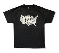 Mr. Big Men T Shirt Band Music Top O-Neck Funny Tee Short Sleeve Black L
