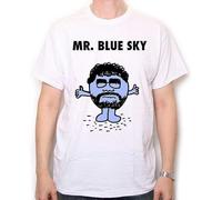 Mr Blue Sky T Shirt A Tribute to Jeff Lynne & Elo Un Rock White Manches Courtes(3X-Large)