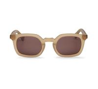 Mr. Boho Lunettes de soleil pour femme - Monture en acétate - Modèle Kerns - Couleur Matte Sand - Protection UV400 Cat.3 - Design carré avec style minimaliste.