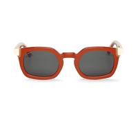 Mr. Boho Lunettes de soleil pour femme - Monture en acétate - Modèle Kerns - Couleur terre cuite - Protection UV400 Cat.3 - Design carré avec style avant-gardiste.