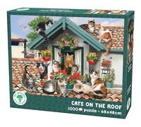 Generique Puzzle Mr Broccoli – Les chats sur le toit – 1000 pièces