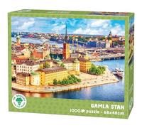 Mr. Broccoli Puzzle Gamla Stan Suède 1000 Pièces - L'île du Vieux Centre Stockholm