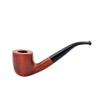 Mr. Brog N44 Latakia Pipe à tabac fabriquée à la main en bois de poirier, design classique, sans filtre avec refroidisseur en métal, légère et équilibrée, finition de qualité supérieure (pecane)