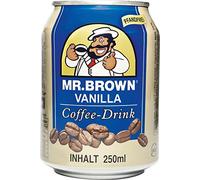 Mr. Brown Lot de 24 boissons à café à l'arôme vanille 250 ml