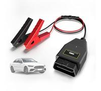 MR CARTOOL Câble d'Alimentation d'Urgence pour Mémoire Véhicule 12V ECU avec 2 Pinces Crocodile OBDII