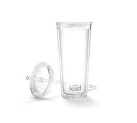 MR. COFFEE Gobelet à café glacé, 650 ml, avec couvercle et paille, transparent