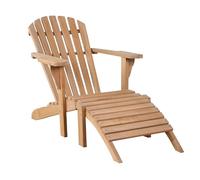 Mr. Deko Fauteuil teck Montréal - Teck - Bear Adirondack Chair - Chaise longue - Chaise longue relax - Chaise longue de jardin - Meubles d'extérieur - bois de teck