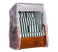 MR. DEKO® Housse protection transparente PVC pour fauteuil-cabine | taille L 125x80x160 cm | housse imperméable et résistante intempéries | bâche robuste pour 2 places