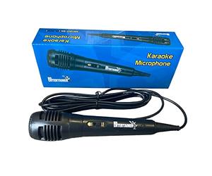 Mr Entertainer Microphone filaire dynamique Micro Karaoké, Équipement de Karaoké Idéal pour toutes les machines, Noir
