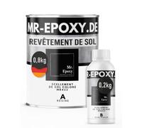 Mr. Epoxy Résine Époxy Sol (1kg, RAL 6021 - Vert pâle) - Peinture Époxy Bi-Composant pour Garage, Terrasse & Béton - Revêtement Sol Extérieur & Intérieur
