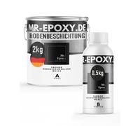 Mr. Epoxy Résine Époxy Sol (2,5kg, RAL 6021 - Vert pâle) - Peinture Époxy Bi-Composant pour Garage, Terrasse & Béton - Revêtement Sol Extérieur & Intérieur