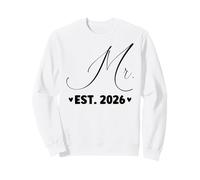 Mr. Est. 2026, Couple Juste marié, fête de Mariage, Mme Sweatshirt
