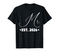 Mr. Est. 2026, Couple Juste marié, fête de Mariage, Mme T-Shirt