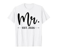 Mr. Est. 2026 Just Married Promoted to Mr and Mrs Matching T-Shirt