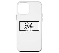 Mr. Est. 2026 Mari Femme Mme Marié Couple, Mariage Mr Coque pour iPhone 12 Mini