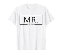 Mr. Est. 2026 Mari Femme Mme Marié Couple Mariage Mr T-Shirt