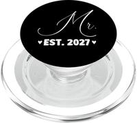 Mr. Est. 2027, Couple Juste marié, fête de Mariage, Mme PopSockets PopGrip pour MagSafe