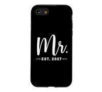 Mr. Est. 2027 Just Married Promu to Mr, Mrs Wedding Coque pour iPhone SE (2020) / 7/8