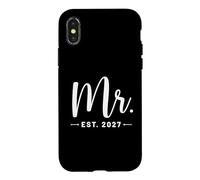 Mr. Est. 2027 Just Married Promu to Mr, Mrs Wedding Coque pour iPhone X/XS