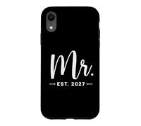 Mr. Est. 2027 Just Married Promu to Mr, Mrs Wedding Coque pour iPhone XR